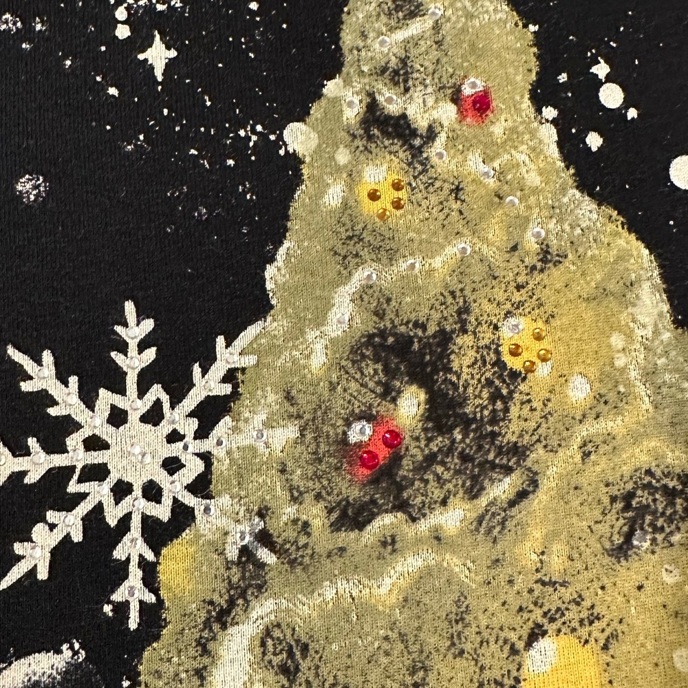 Jess & Jane Black Snow Band Shirt Size 3X 3/4 Length Sleeve Top NWT - Picture 6 of 6